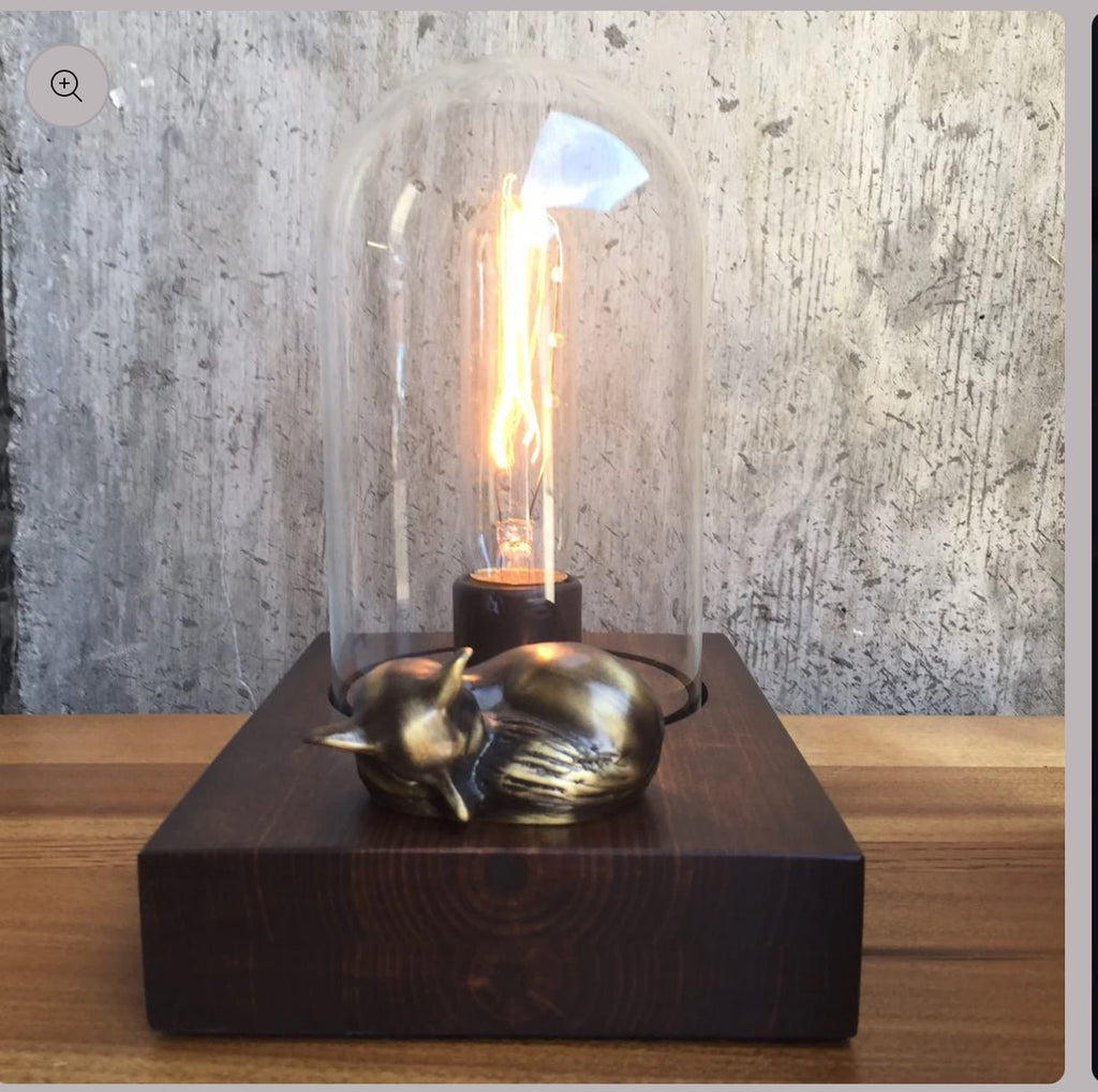 Sleeping Fox Edison Lamp // Touch Controlled - Black Tai Salt Co.