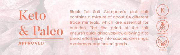 10 Pounds Coarse Kosher Himalayan Pink Salt (Food Grade) Edible Pure Crystal Nutrient and Mineral Dense - Approved for Keto and Paleo Diets - Black Tai Salt Co.