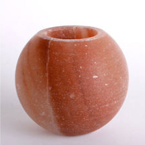 Himalayan Salt Candle Holder Apple Shape - Black Tai Salt Co.