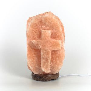 Himalayan Salt Lamp Cross Shaped - Black Tai Salt Co.