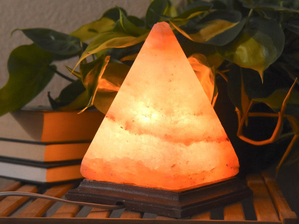 Himalayan Salt Lamp Pyramid Shape Large - Black Tai Salt Co.
