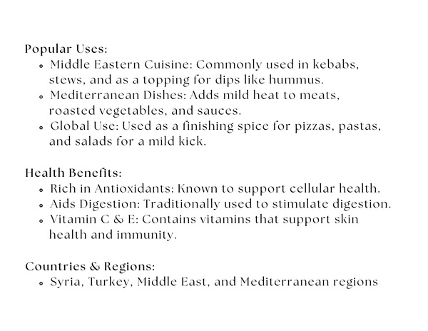 Aleepo Pepper - Black Tai Salt Co.