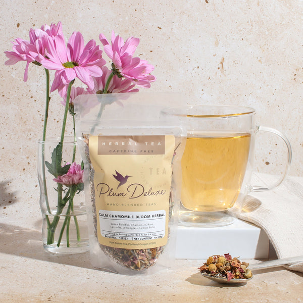 Calm Chamomile Bloom Herbal Tea (Rose - Lavender) - Black Tai Salt Co.