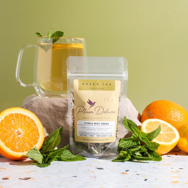 Citrus Mint Green Tea (Lemon - Orange - Lemongrass - Mint) - Black Tai Salt Co.