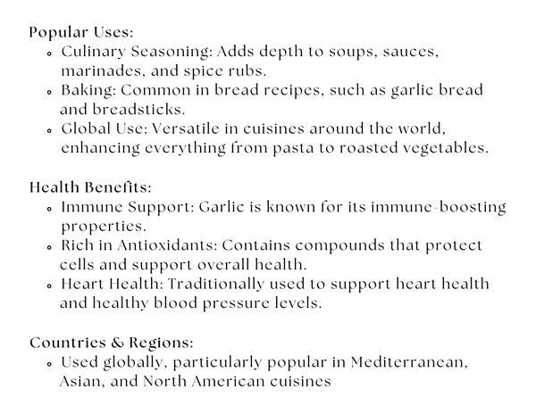 Garlic Powder - Black Tai Salt Co.