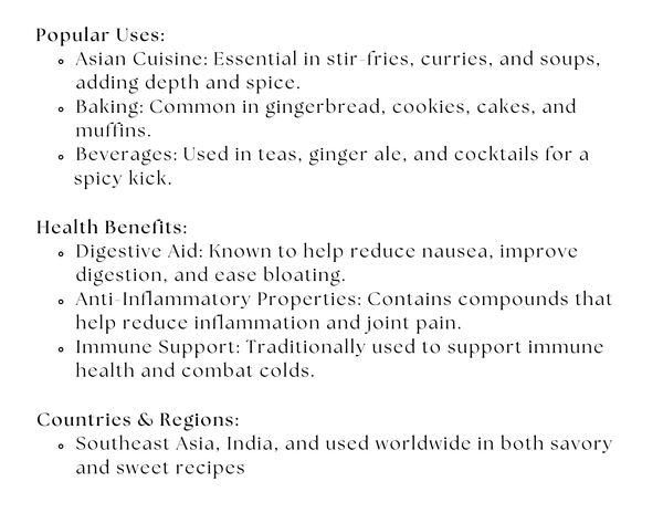 Ginger Powder - Black Tai Salt Co.