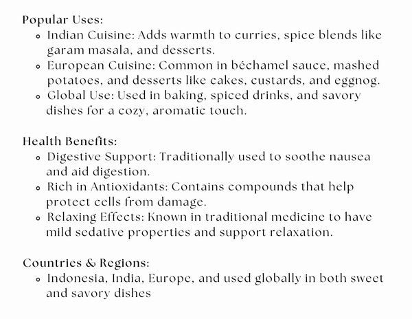 Ground Nutmeg - Black Tai Salt Co.