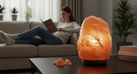 Himalayan Salt Lamp 11 - 14.5 lbs - Black Tai Salt Co.