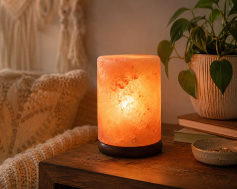 Himalayan Salt Lamp Cylinder Shape - Black Tai Salt Co.