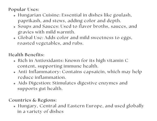 Hungarian Paprika - Black Tai Salt Co.