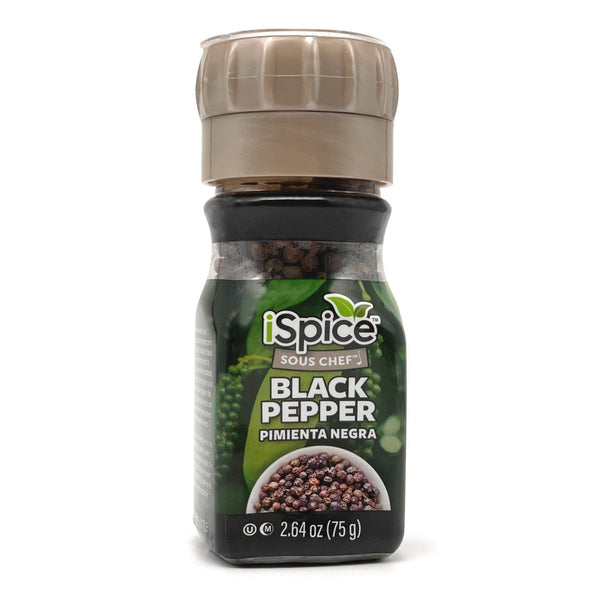 iSpice | 12 Pack of Black Pepper Grinder | PepperPulse | Mixed Spices & Seasonings Gift Set | Kosher - Black Tai Salt Co.