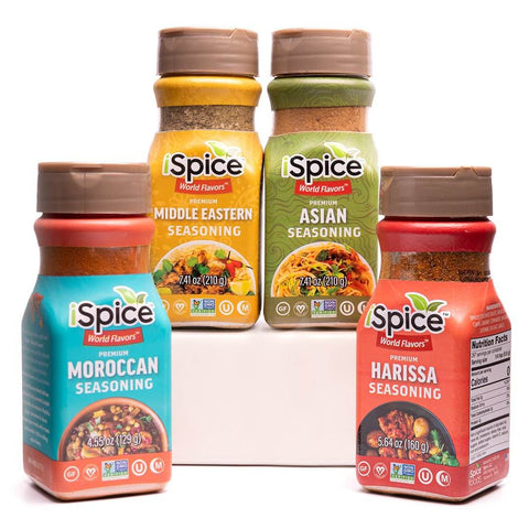iSpice | 4 Pack of Ethnic Seasoning | Eastward | Mixed Spice & Seasoning Gift Set | Halal | Kosher - Black Tai Salt Co.