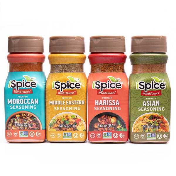 iSpice | 4 Pack of Ethnic Seasoning | Eastward | Mixed Spice & Seasoning Gift Set | Halal | Kosher - Black Tai Salt Co.