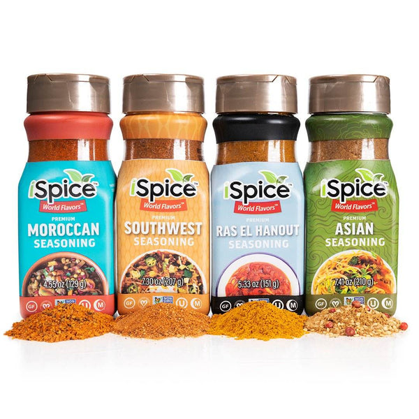 iSpice | 4 Pack of Ethnic Seasoning | Geronimo | Mixed Spice & Seasoning Gift Set | Halal | Kosher - Black Tai Salt Co.
