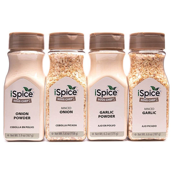 iSpice | 4 Pack of Garlic and Onion Spice | Allium | Mixed Spices & Seasonings Gift Set | Kosher - Black Tai Salt Co.