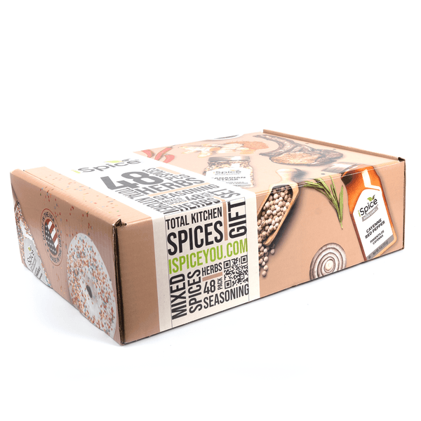 iSpice | 48 Pack of Spice and Herbs | Total Kitchen | Mixed Spices & Seasonings Gift Set | Kosher - Black Tai Salt Co.