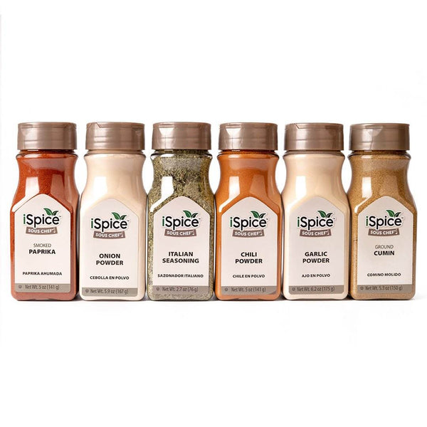 iSpice | 6 Pack of Spices and Herbs | Tangy | Mixed Spices & Seasonings Gift Set | Kosher - Black Tai Salt Co.