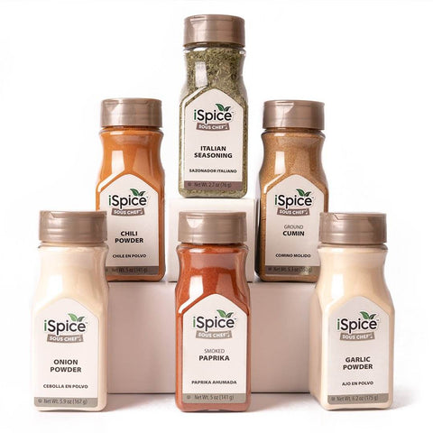 iSpice | 6 Pack of Spices and Herbs | Tangy | Mixed Spices & Seasonings Gift Set | Kosher - Black Tai Salt Co.