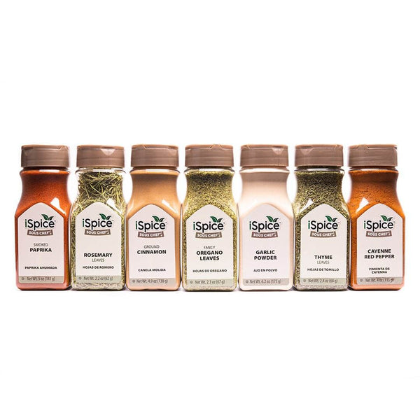 iSpice | 7 Pack of Spice and Herbs | Savory | Mixed Spices & Seasonings Gift Set | Kosher - Black Tai Salt Co.