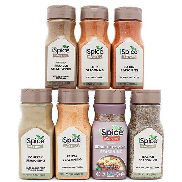 iSpice | 7 Pack of Spice And Seasoning | Geronimo Chicken | Mixed Spices & Seasonings Gift Set | Kosher - Black Tai Salt Co.