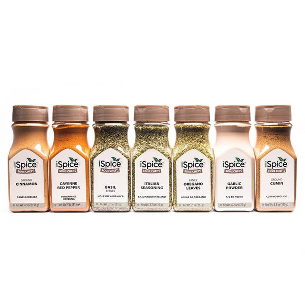 iSpice | 7 Pack of Spices and Herbs | Aromatic | Mixed Spices & Seasonings Gift Set | Kosher - Black Tai Salt Co.