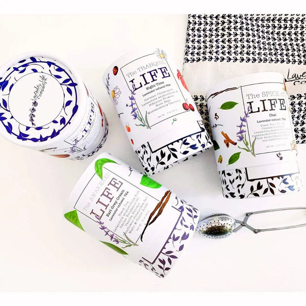 Lavender Tea - Set of 4 Full Size Loose Teas - Black Tai Salt Co.