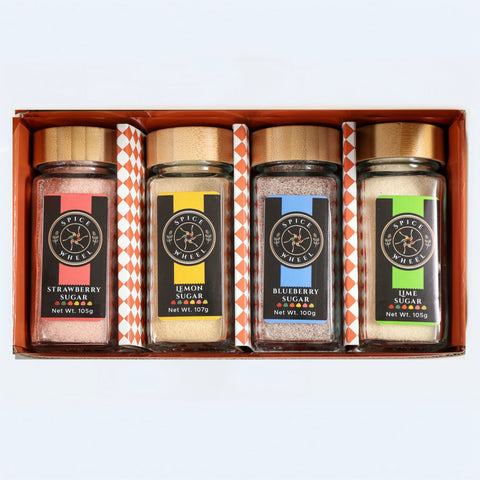 Mocktail Sugar Gift Set – 4 Flavored Sugars for Tea, Baking, Mocktails & Cocktails - Black Tai Salt Co.