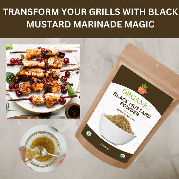 Organic Black Mustard Seed Powder – Certified USDA Organic - Rich, Flavorful Indian Spice for Cooking and Seasoning - Black Tai Salt Co.