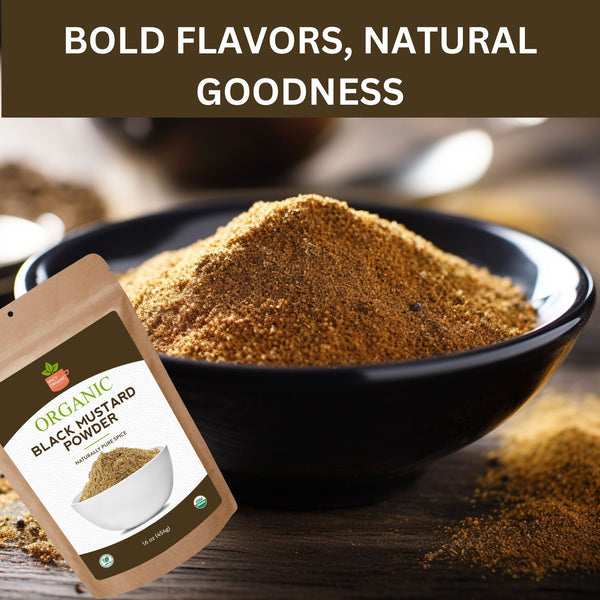 Organic Black Mustard Seed Powder – Certified USDA Organic - Rich, Flavorful Indian Spice for Cooking and Seasoning - Black Tai Salt Co.