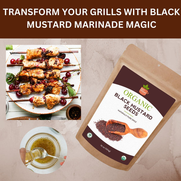 Organic Black Mustard Seeds - USDA Certified Organic - Ideal for Planting & Pickling - Dry, High - Quality Brown Mustard Seeds - Gluten - Free, Non - GMO, and Kosher - Black Tai Salt Co.