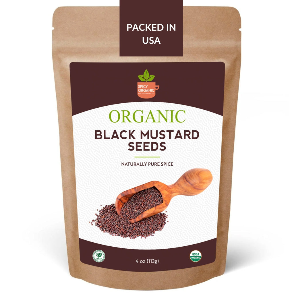 Organic Black Mustard Seeds - USDA Certified Organic - Ideal for Planting & Pickling - Dry, High - Quality Brown Mustard Seeds - Gluten - Free, Non - GMO, and Kosher - Black Tai Salt Co.