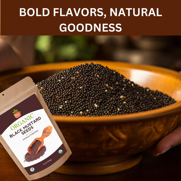 Organic Black Mustard Seeds - USDA Certified Organic - Ideal for Planting & Pickling - Dry, High - Quality Brown Mustard Seeds - Gluten - Free, Non - GMO, and Kosher - Black Tai Salt Co.