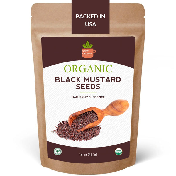 Organic Black Mustard Seeds - USDA Certified Organic - Ideal for Planting & Pickling - Dry, High - Quality Brown Mustard Seeds - Gluten - Free, Non - GMO, and Kosher - Black Tai Salt Co.