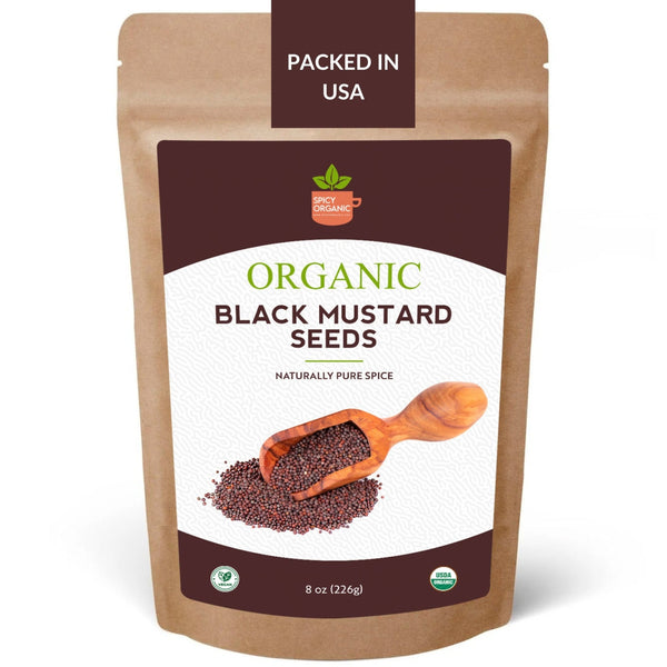 Organic Black Mustard Seeds - USDA Certified Organic - Ideal for Planting & Pickling - Dry, High - Quality Brown Mustard Seeds - Gluten - Free, Non - GMO, and Kosher - Black Tai Salt Co.