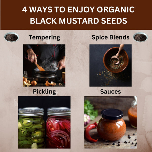 Organic Black Mustard Seeds - USDA Certified Organic - Ideal for Planting & Pickling - Dry, High - Quality Brown Mustard Seeds - Gluten - Free, Non - GMO, and Kosher - Black Tai Salt Co.