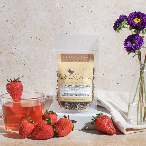 Strawberry Immunity Herbal Tea (Berries - Echinacea) - Black Tai Salt Co.