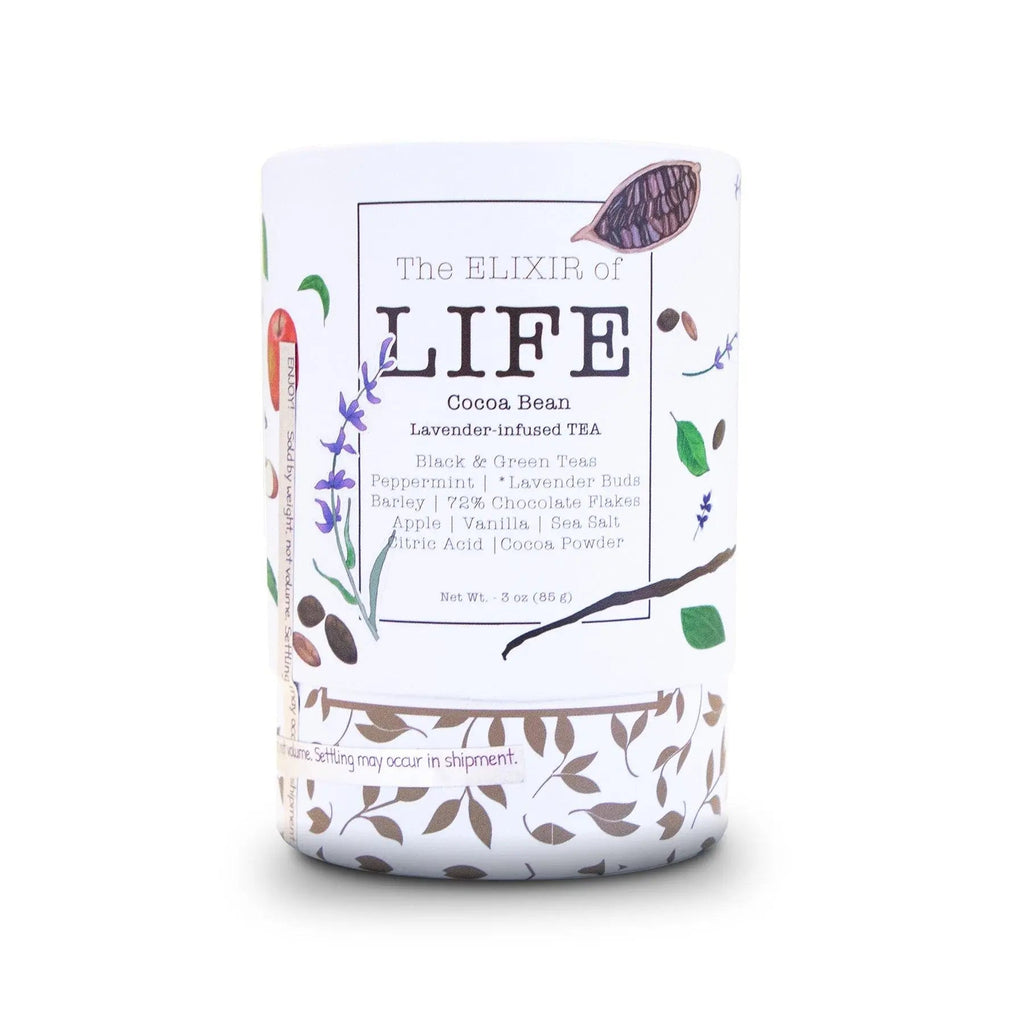 The ELIXIR of LIFE Cocoa Bean Lavender - Infused TEA - Black Tai Salt Co.