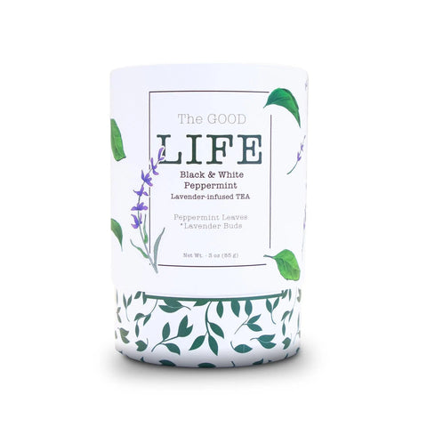 The GOOD LIFE Black & White Peppermint Lavender - Infused TEA - Black Tai Salt Co.