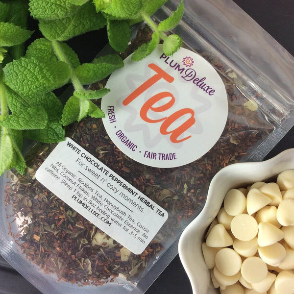 White Chocolate Peppermint Herbal Tea - Black Tai Salt Co.