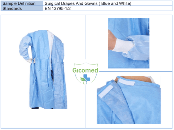 Hospital Gowns Disposible LEVEL 2 Surgical Gowns and Draps (Blue and White) - Black Tai Salt Co.